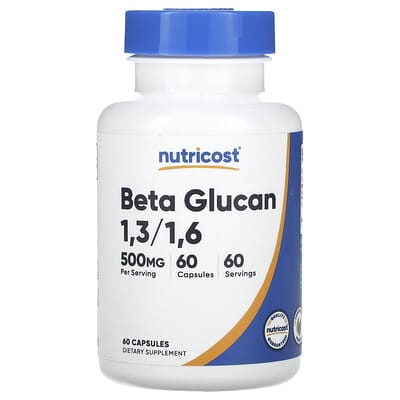 Nutricost Бета-глюкан 1,3/1,6, 500 mg, 60 капсул