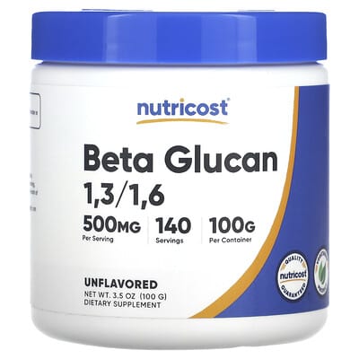 Beta Glucan 1,3/1,6, без вкуса, 3.6 oz (100 g)
