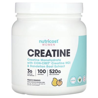 Креатин Nutricost Women, Peach Mango, 1.2 lb (520 g)