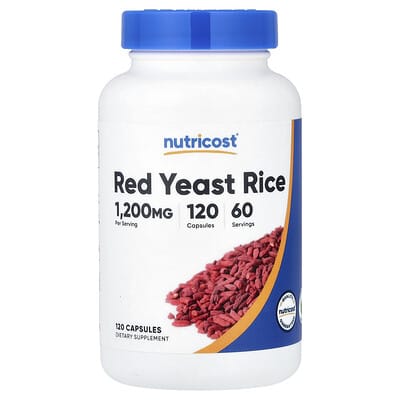 Красный дрожжевой рис Nutricost, 120 капсул (600 mg на капсулу)
