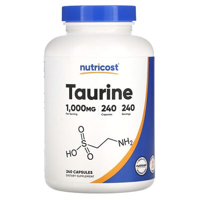 Nutricost Taurine, 1,000 mg, 240 капсул