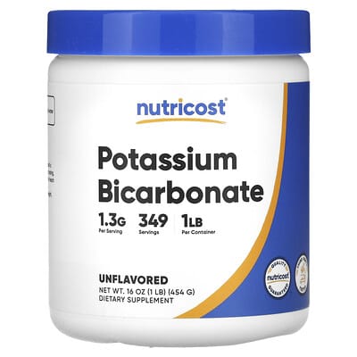 Nutricost бикарбонат калия, без вкуса, 16.2 oz (454 g)