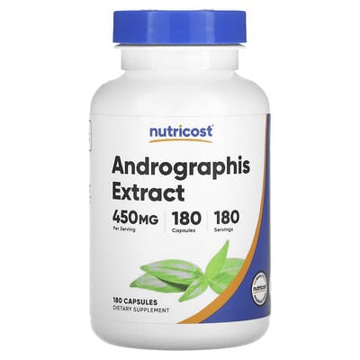 Nutricost Экстракт андрографиса, 450 mg, 180 капсул