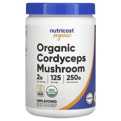 Organic Cordyceps Mushroom, Unflavored, 8.9 oz (250 g)
