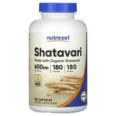 Nutricost Shatavari, 600 mg, 180 капсул