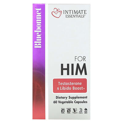 Intimate Essentials®, Для мужчин, Testosterone & Libido Boost, 60 вегетарианских капсул