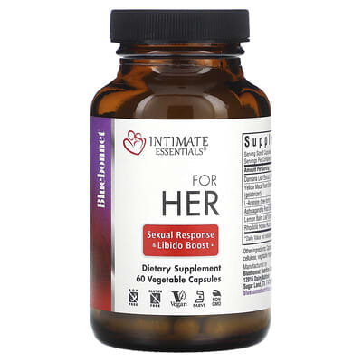 Bluebonnet Nutrition Intimate Essentials® Для нее, 60 вегетарианских капсул