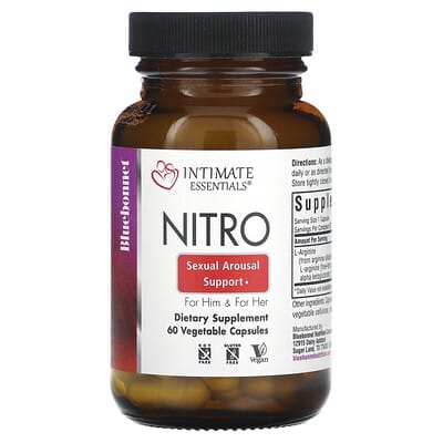 Капсулы Bluebonnet Nutrition Intimate Essentials®, Nitro, For Him & For Her, 60 Vegetable Capsules