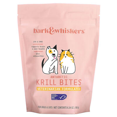 Bark & Whiskers™, Antarctic Krill Bites, For Dogs & Cats, 6.34 oz (180 g)