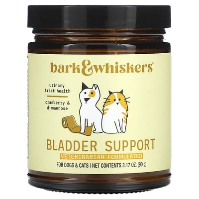Dr. Mercola Bark & Whiskers™, Bladder Support, Для собак и кошек, 3.17 oz (90 g)