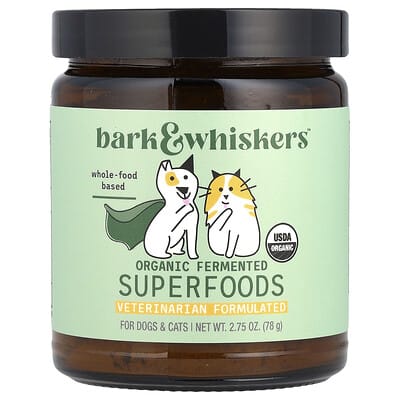 Органическая ферментированная суперфуд-смесь Bark & Whiskers™ для собак и кошек, 2.75 oz (78 g)