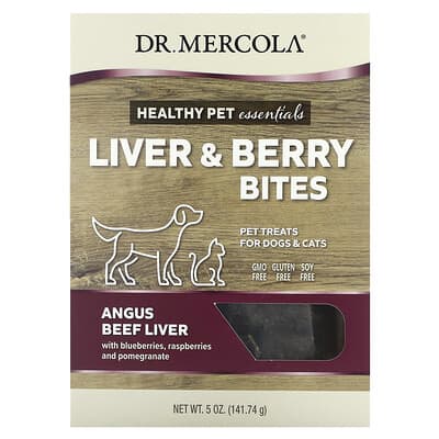 Лакомство для собак и кошек Bark & Whiskers Beef Liver & Berry Chips 5 oz (141.74 g)