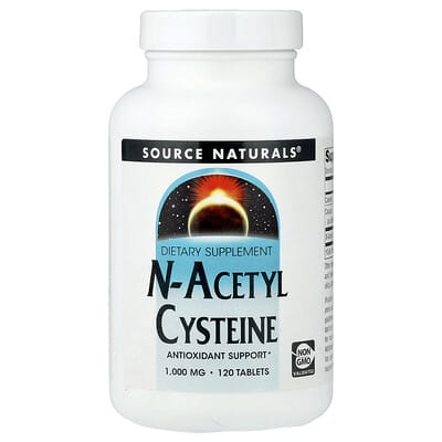 N-Acetyl Cysteine Source Naturals, 1,000 mg, 120 таблеток