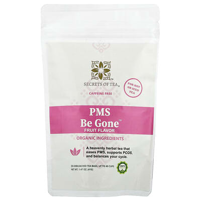 PMS Be Gone™ фруктовый чай, без кофеина, 20 чайных пакетиков, 1.47 oz (41 g)