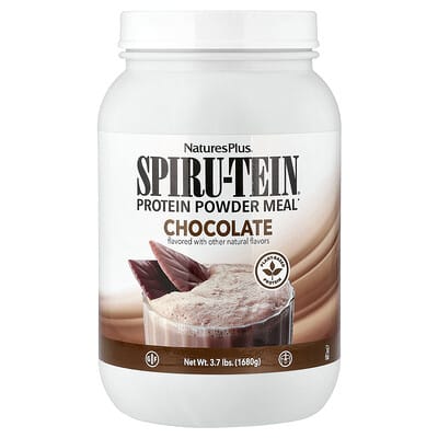Протеиновый порошок NaturesPlus Spiru-Tein®, Chocolate, 3.7 lbs (1,680 g)
