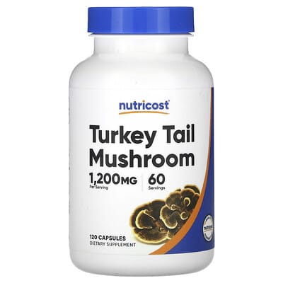 Nutricost Turkey Tail Mushroom, 120 капсул (600 mg на капсулу)