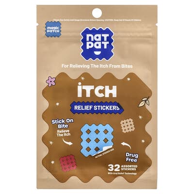 NATPAT Magic Patch, Itch Relief Stickers, 32 шт.
