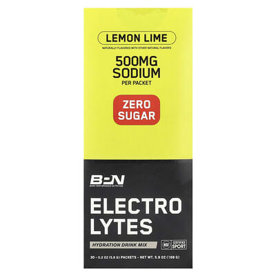 BPN Электролиты напиток-смесь Lemon Lime 30 пакетиков 0.2 oz (5.6 g) Each