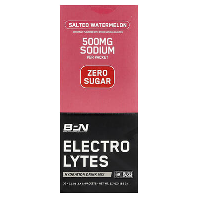 Электролиты BPN Hydration Drink Mix, Salted Watermelon, 30 Packets, 0.2 oz (5.4 g) Each