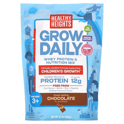 Grow Daily™, Whey Protein & Nutrition Mix, For Kids 3+, Chocolate, 21.7 oz (616 g)