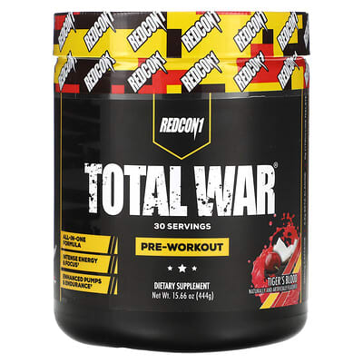 Total War®, Pre-Workout, Tiger's Blood Cherry & Coconut, 15.66 oz (444 g)