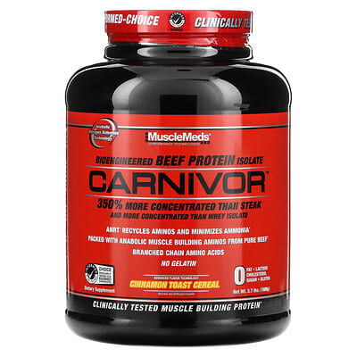 Carnivor™, Bioengineered Beef Protein Isolate, Cinnamon Toast Cereal, 3.7 lbs (1,680 g)