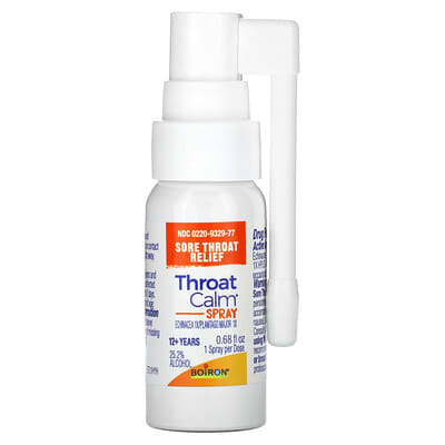 ThroatCalm® Spray, 12+ Years, Herbal Mint, 0.68 fl oz (20 ml)