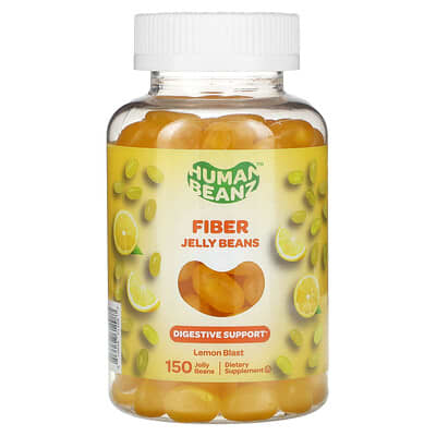 Human Beanz Желейные бобы Fiber Jelly Beans, Lemon Blast, 150 шт