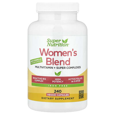 Женские мультивитамины Super Nutrition с комплексом трав и цветов 240 капсул