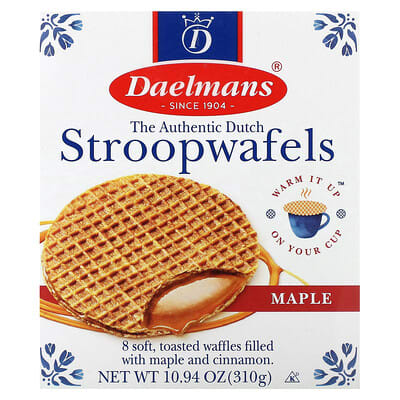 Струффели с кленовым сиропом Daelmans, 8 вафель, 10.94 oz (310 g)