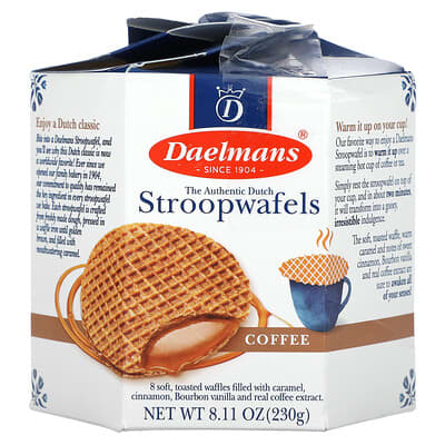 Daelmans стрювольфель, кофе, 8 шт, 8.11 oz (230 g)