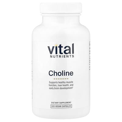 Vital Nutrients Choline, 120 веганских капсул (275 mg per Capsule)