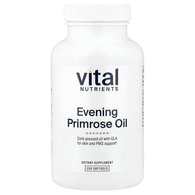 Масло примулы вечерней Vital Nutrients, 250 мягких капсул