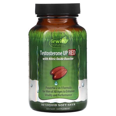 Testosterone UP Red® с бустером оксида азота, 32 жидких мягких капсул