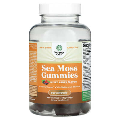 Sea Moss Gummies, Mixed Berry, 90 Gummies