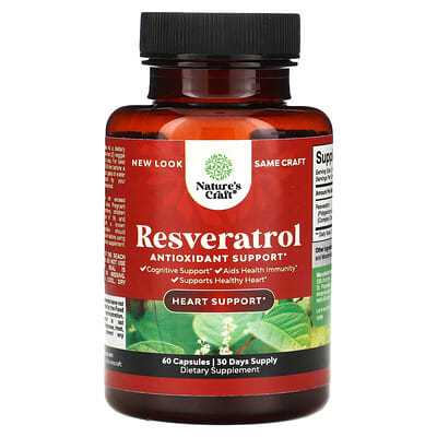 Nature's Craft ресвератрол, 60 капсул (600 mg на капсулу)