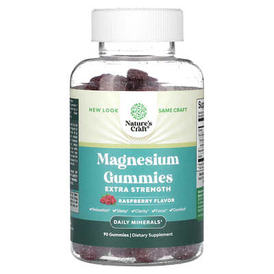 Magnesium Gummies, Raspberry, 90 Gummies