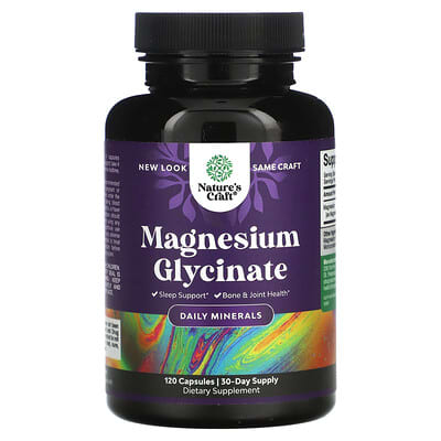 Магний Nature's Craft Magnesium Glycinate, 120 капсул (100 mg на капсулу)
