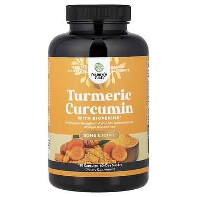 Turmeric Curcumin с BioPerine®, 180 Capsules