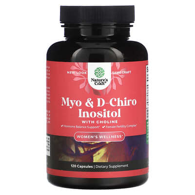 Women's Wellness, Myo & D-Chiro Inositol с холином, 120 капсул