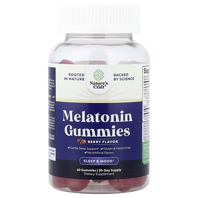 Желейные витамины Melatonin Gummies, Berry, 60 Gummies