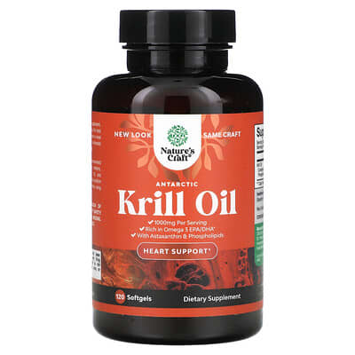 Nature's Craft масло антарктического криля, 500 mg, 120 мягких капсул