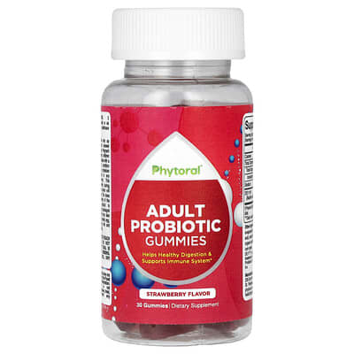 Пробиотик в мармеладках Phytoral Adult, Strawberry, 30 Gummies
