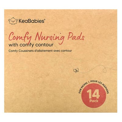 Comfy Nursing Pads, Large, Bare Beige , 14 Pack