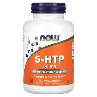5-HTP, 50 mg, 180 вегетарианских капсул