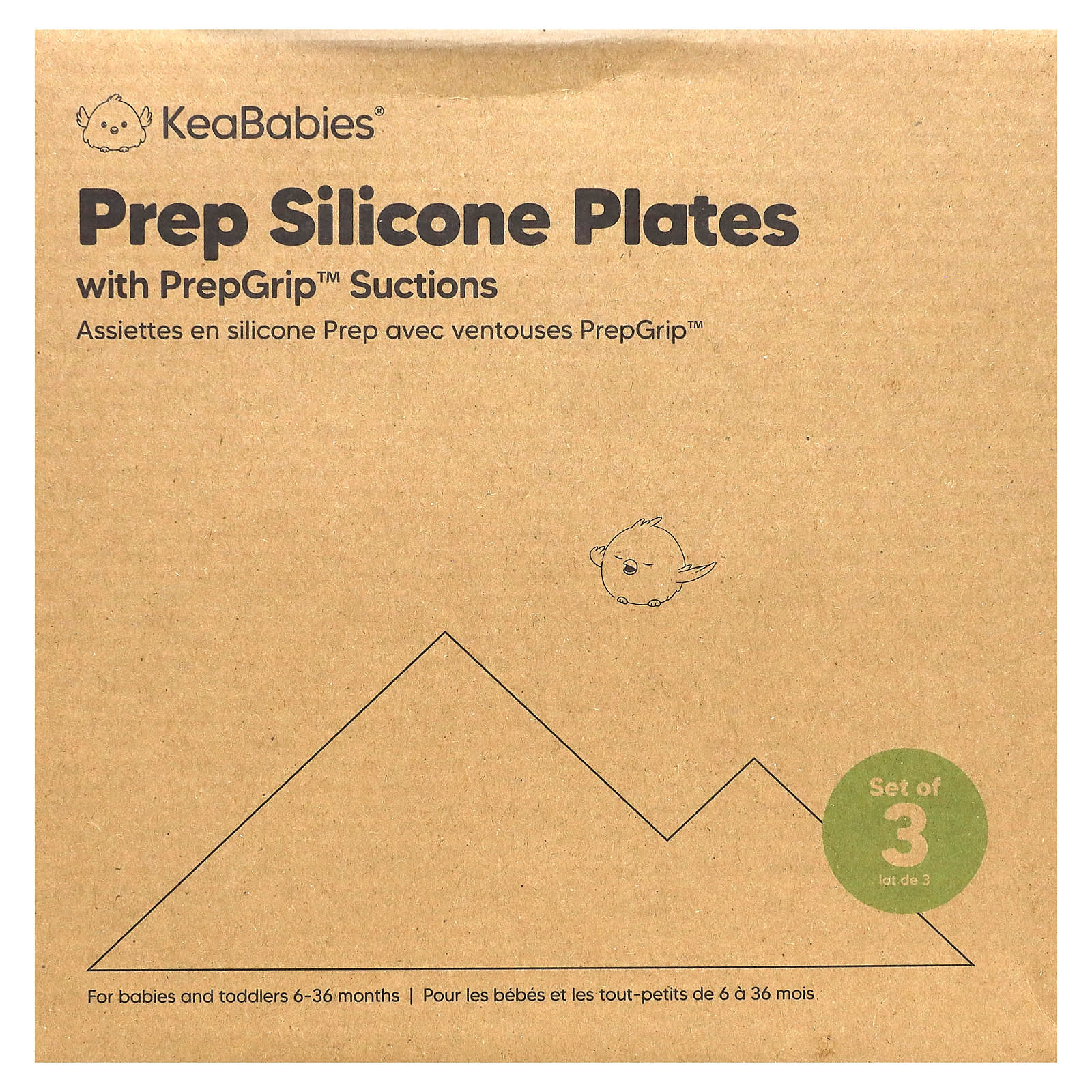 Prep Silicone Plates with PrepGrip™ Suctions, 6-36 Months, Valiant, 3 Pack