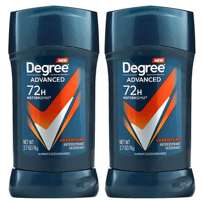 Advanced, 72H Body Heat Activated™, Antiperspirant Deodorant, Adventure, 2 Pack, 2.7 oz (76 g) Each