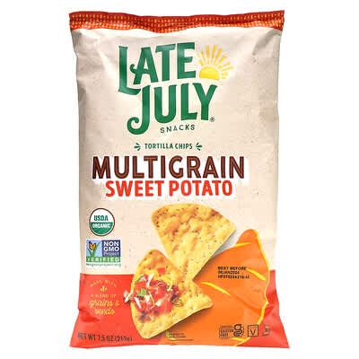 Organic Multigrain Tortilla Chips, Sweet Potato, 7.5 oz (212 g)