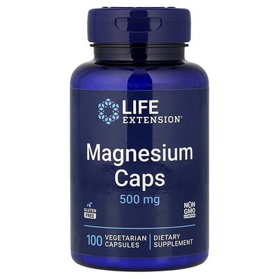 Magnesium Caps , 500 mg, 100 Vegetarian Capsules