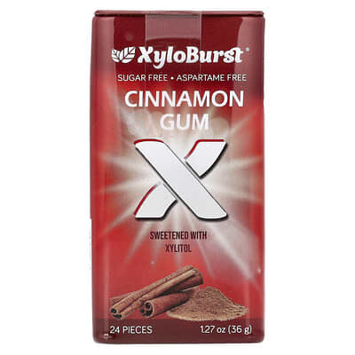 Жевательная резинка Xylitol, корица, 24 шт., 1.27 oz (36 g)